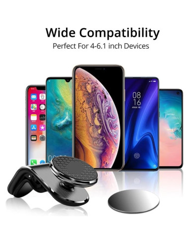 Soporte Magnético para Teléfono Kinizuxi con Rotación 360 - Negro