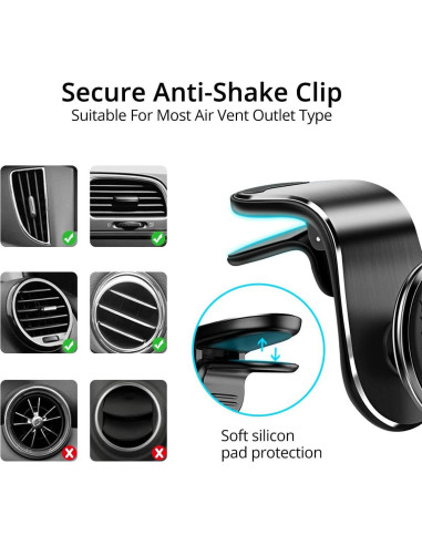 Soporte Magnético para Teléfono Kinizuxi con Rotación 360 - Negro