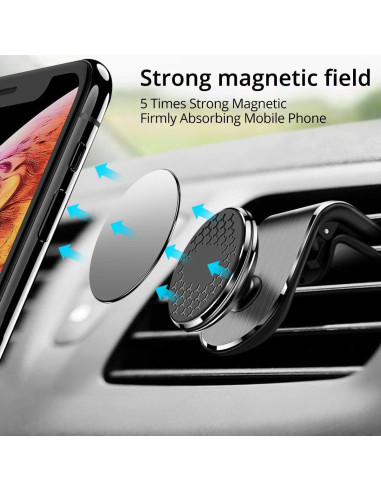 Soporte Magnético para Teléfono Kinizuxi con Rotación 360 - Negro