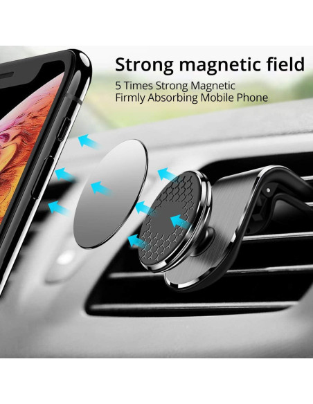 Soporte Magnético para Teléfono Kinizuxi con Rotación 360 - Negro