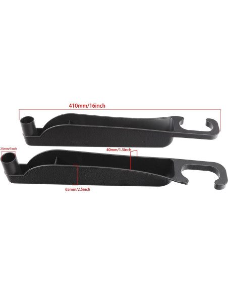 Relleno Espacio Asientos Movecup Juego de 2 Negro