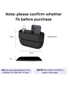 Organizador de Relleno de Espacio para Asiento AC4 Negro 2