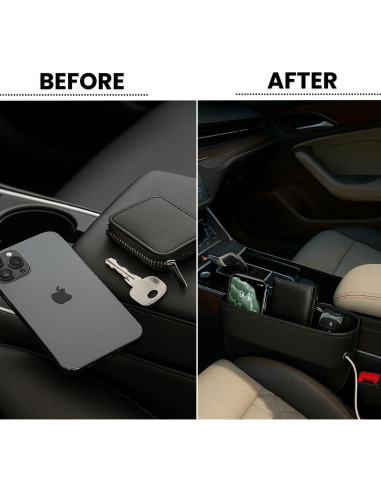 Organizador de Relleno de Espacio para Asiento AC4 Negro