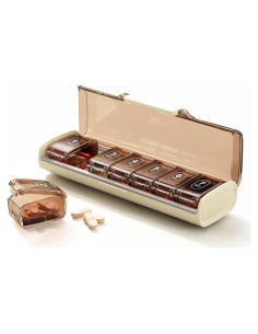 Organizador Semanal de Pastillas ZHIYES 7 Días a Prueba de Humedad