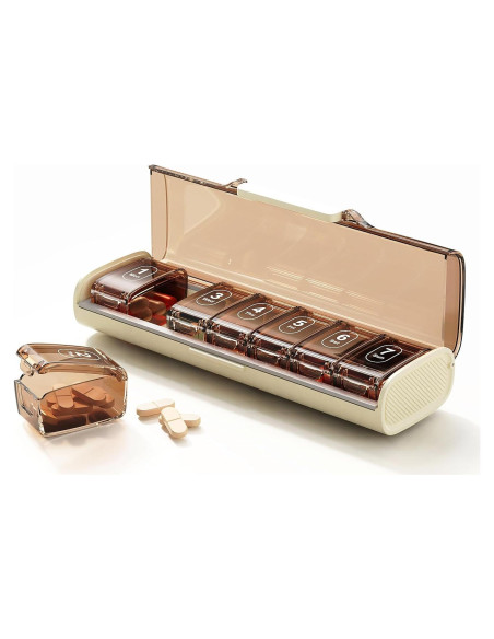 Organizador Semanal de Pastillas ZHIYES 7 Días a Prueba de Humedad Organizador Semanal de Pastillas ZHIYES 7 Días a Prueba de Humedad