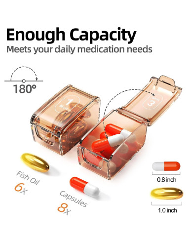 Organizador Semanal de Pastillas ZHIYES 7 Días a Prueba de Humedad