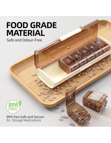 Organizador Semanal de Pastillas ZHIYES 7 Días a Prueba de Humedad