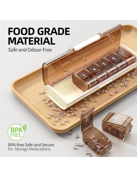 Organizador Semanal de Pastillas ZHIYES 7 Días a Prueba de Humedad Organizador Semanal de Pastillas ZHIYES 7 Días a Prueba de Humedad