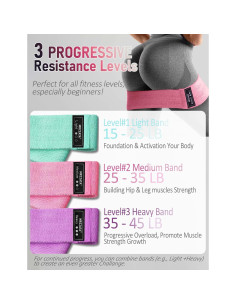 Bandas de Resistencia MRZZATA para Glúteos y Piernas - 3 Niveles 2