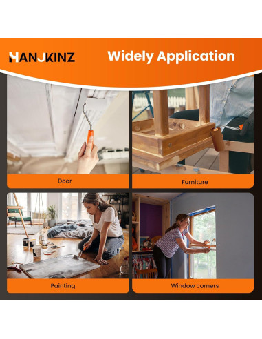 Kit de Rodillo de Pintura 2" HANJKINZ 19 Piezas Alta Densidad