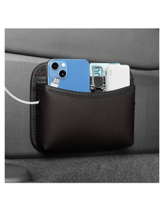 Organizador de Asiento de Coche SHMZK de Cuero Napa Marrón