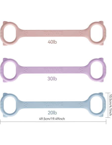 Banda de Resistencia Figura 8 RUNWE - 3 Niveles 9.07-18.14kg Banda de Resistencia Figura 8 RUNWE - 3 Niveles 9.07-18.14kg