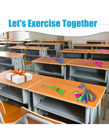 Cuerdas de Salto Arcoíris Honoson 30 Pcs 2.4m Nylon Ajustables