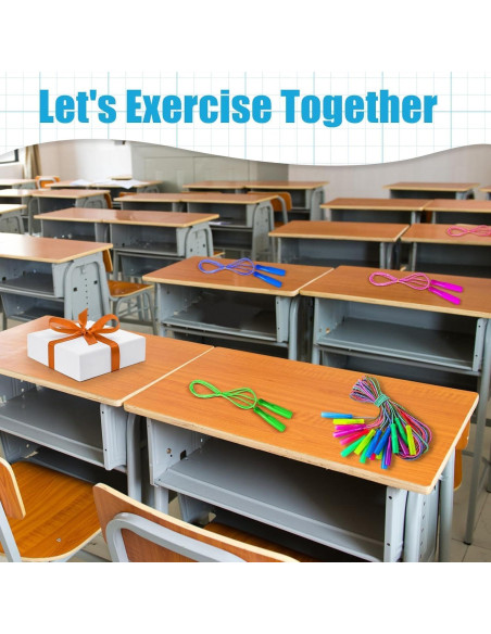 Cuerdas de Salto Arcoíris Honoson 30 Pcs 2.4m Nylon Ajustables