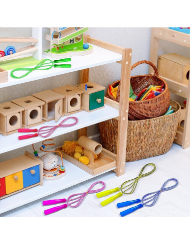 Cuerdas de Salto Arcoíris Honoson 30 Pcs 2.4m Nylon Ajustables