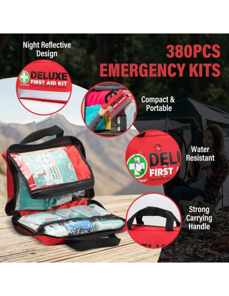 Kit de Primeros Auxilios SuccorWare 380 Piezas Compacto Rojo