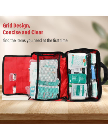 Kit de Primeros Auxilios SuccorWare 380 Piezas Compacto Rojo