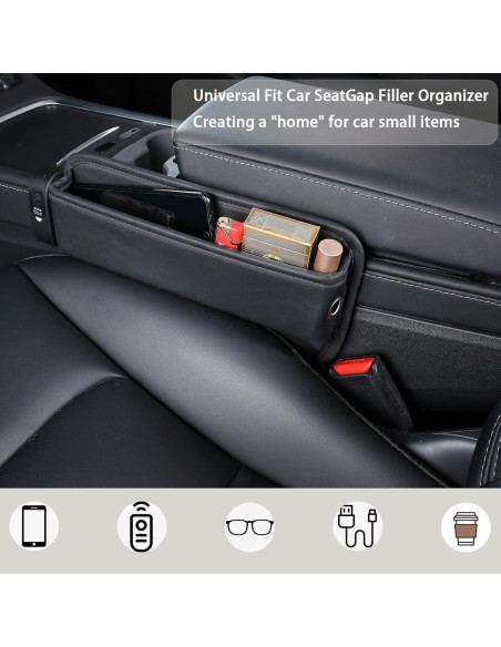 Organizador de Relleno COPOZZ para Espacio entre Asientos - Negro