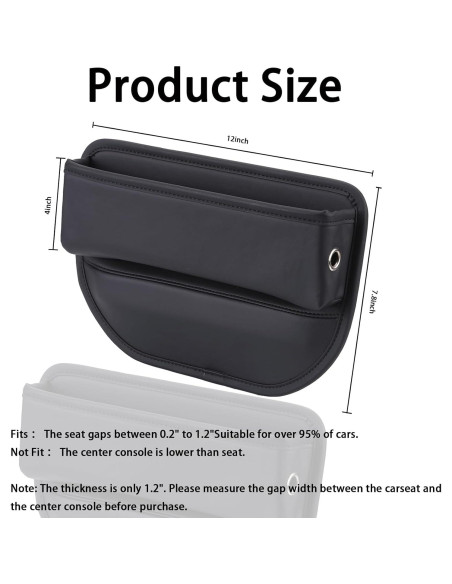 Organizador de Relleno COPOZZ para Espacio entre Asientos - Negro