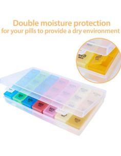 Organizador Semanal de Pastillas ACQUWISTACH 28 Compartimentos 2