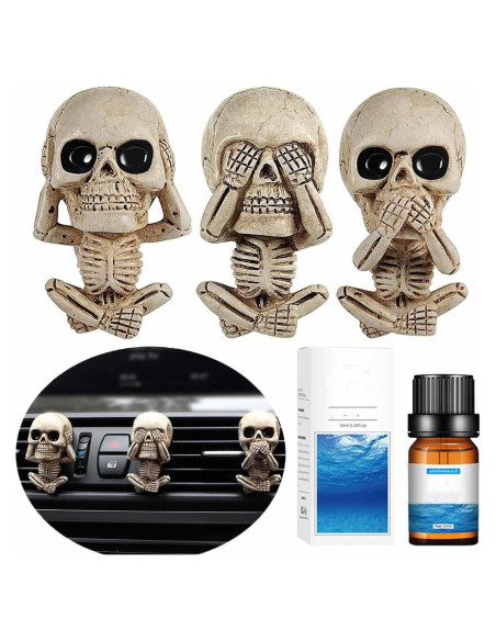 Ambientadores de Coche Calavera Sufuny con 6 Almohadillas