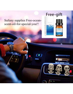 Ambientadores de Coche Calavera Sufuny con 6 Almohadillas 2