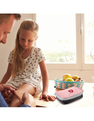 Estuche Duro de Primeros Auxilios GLEAVI Rosa 13x10cm