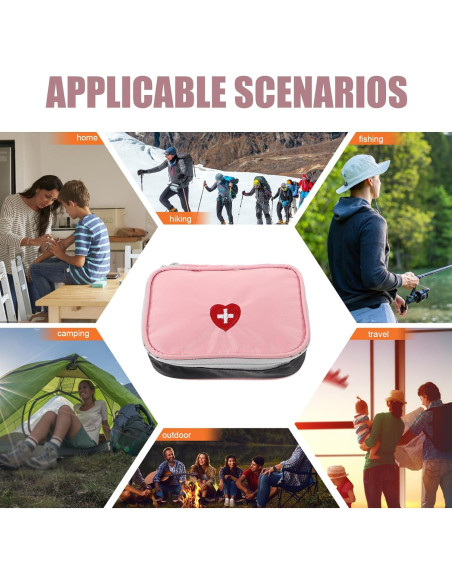 Estuche Duro de Primeros Auxilios GLEAVI Rosa 13x10cm