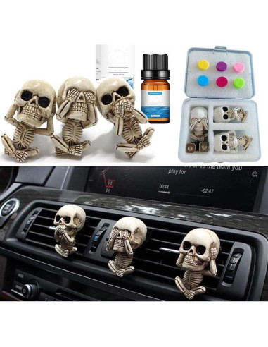 Ambientadores de Coche Calavera Sufuny con 6 Almohadillas