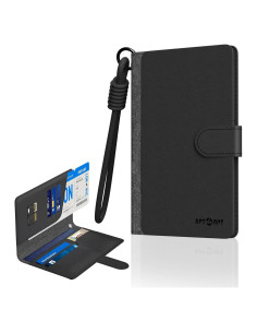 Portafolio de Pasaporte APTMAPT con Localizador Find My RFID Negro