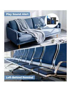 Portafolio de Pasaporte APTMAPT con Localizador Find My RFID Negro 2