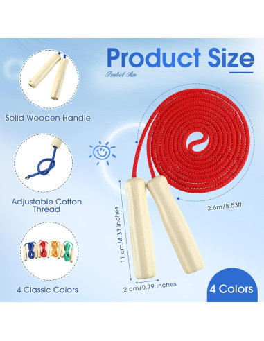 Cuerdas de Saltar Ajustables Sonwyoung 8.53 m para Niños y Adultos