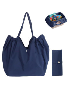 Bolsas de Compras Reutilizables Ecológicas Azul 20kg Plegables