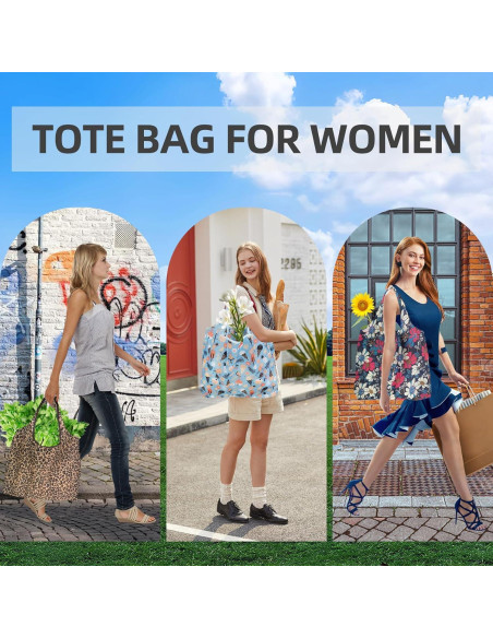 Paquete de 6 Bolsas de Compras Reutilizables Resistentes 45.97x59.94cm