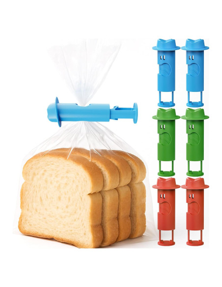 Pinzas para Alimentos Li & Zhao - 6 PCS Reutilizables de Plástico