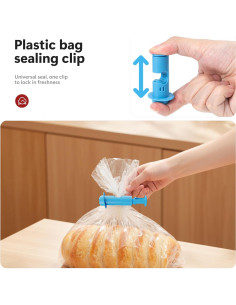 Pinzas para Alimentos Li & Zhao - 6 PCS Reutilizables de Plástico 2