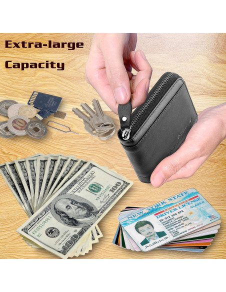 Cartera Bifold de Cuero Admetus con Bloqueo RFID para Hombres