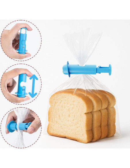 Pinzas para Alimentos Li & Zhao - 6 PCS Reutilizables de Plástico