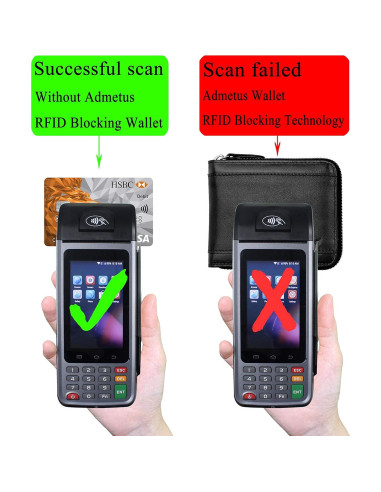 Cartera Bifold de Cuero Admetus con Bloqueo RFID para Hombres