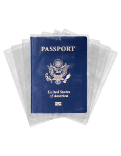 Funda Protectora de Pasaporte Transparente SMLBJUTE - 7 Pcs