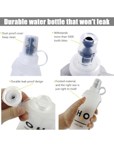 Botella Plegable de TPU HECHZSO 500ml a Prueba de Fugas