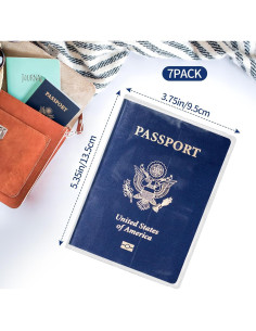 Funda Protectora de Pasaporte Transparente SMLBJUTE - 7 Pcs 2
