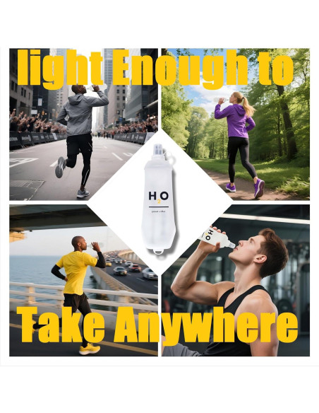 Botella Plegable de TPU HECHZSO 500ml a Prueba de Fugas