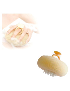 Bola de Baño Exfoliante 2 en 1 ZQtyf con Ventosa Amarilla