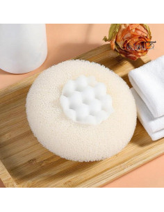 Bola de Baño Exfoliante 2 en 1 ZQtyf con Ventosa Amarilla 2