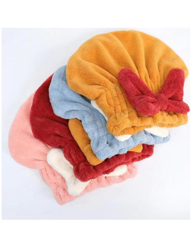 Toallas Turbante para Cabello ccHuDE 4 Pcs Microfibra Absorbentes