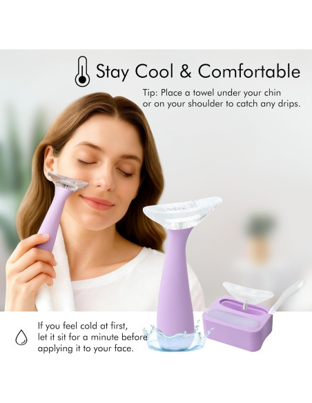 Masajeador de Hielo Facial Azrra con Cuchilla Doble Cabeza
