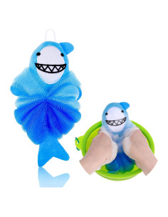 Esponja de Baño Loofah para Niños Abeillo - Tiburón Azul 10.9x21.1cm