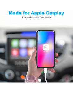 Cable Carplay USB A a Lightning Snisre 0.91m Blanco para iPhone 2