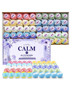 Set de 50 Bombas de Baño TranquilBliss con 10 Aromas Naturales